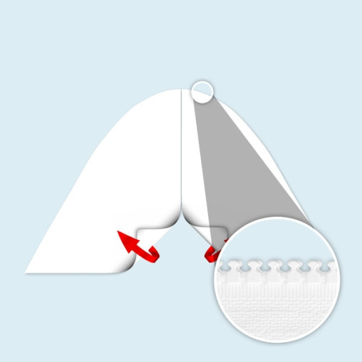 Cloison de tente étoile avec entrée par fermeture à glissière, sans impression