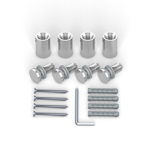 Wandhalter Edelstahl ø 13 mm/20 mm - Set, für Plattenbohrung ø 10 mm