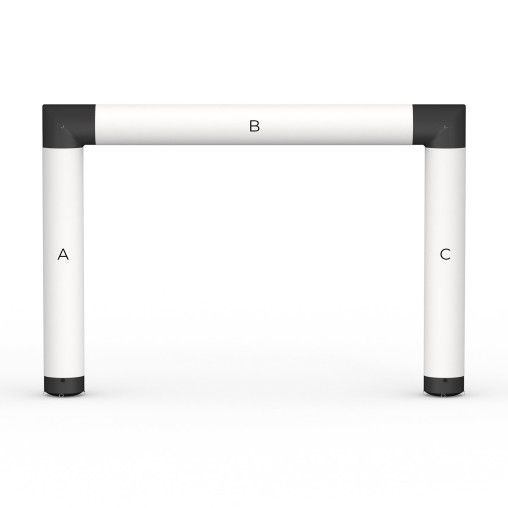Banderole amovible à l'unité – Arche événementielle Air Basic – 4,50 m