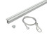 Enseigne suspendue rectangle Q-Frame ® avec suspension à 4 points selon BGV-C1 (4 faces)