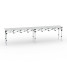 Table pliante en aluminium, 380&nbsp;x&nbsp;55 cm