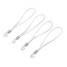 Sandow avec crochet acier inox & boucle, 250 mm, blanc, lot de 4