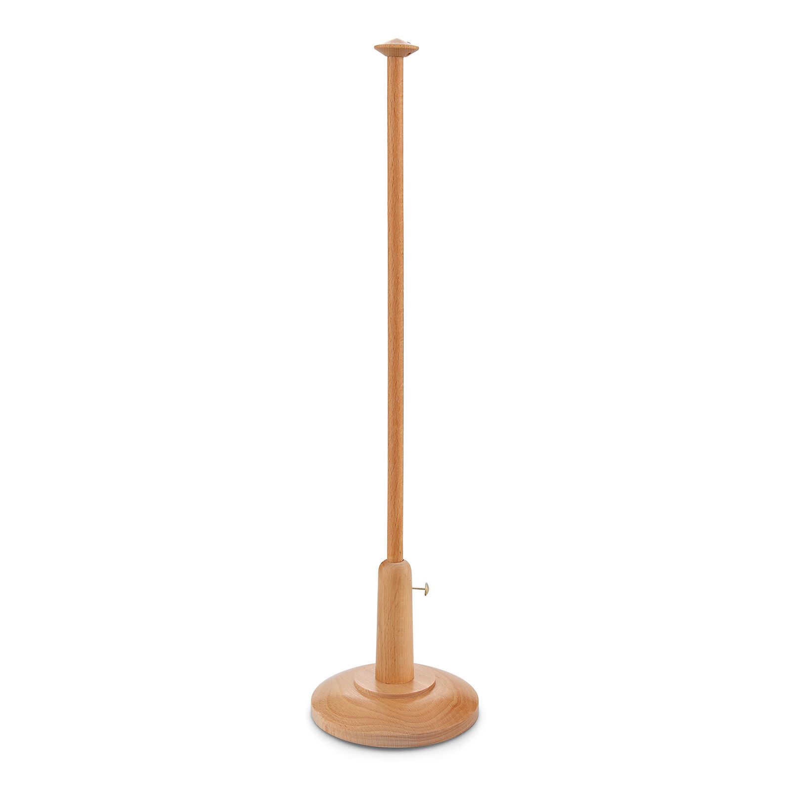 Support drapeau de table - bois, assiette convexe, hauteur 42 cm
