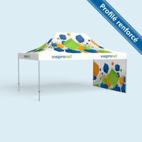 Tente pliable Premium 3 x 4,5 m, 1 cloison, imprimé