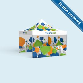 Tente pliable Premium 4 x 4 m, imprimée - 3 cloisons