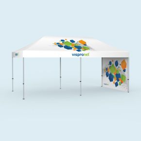 Tente pliable Basic 3 x 6 m - imprimée, 1 cloison