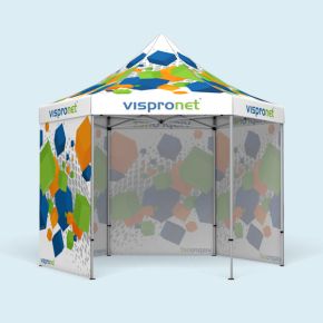 Tente pliable Select Hexagon 4 m - 4 cloisons, imprimée