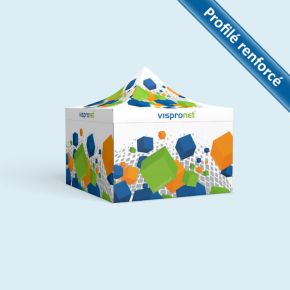 Tente pliable Premium 4 x 4 m, imprimée - 4 cloisons