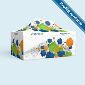 Tente pliable Premium 4 x 6 m, imprimée - 4 cloisons