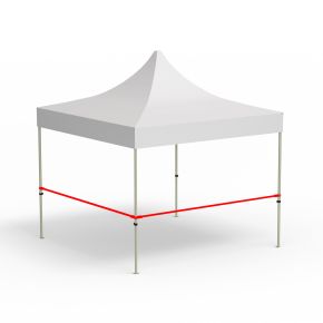 2 barres transversales pour cloisons mi-hauteur, variante : angle (3 m | 3 m)