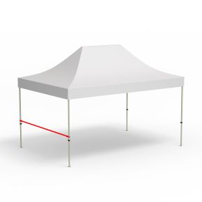 Barre transversale pour cloison mi-hauteur, longueur 3 m