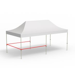 3 barres transversales pour cloisons mi-hauteur, variante angle (3m | 3m | 3m)