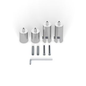 Fixation plafond, acier inox, ø 18 mm ép. panneaux 1-10 mm, kit de 2 systèmes