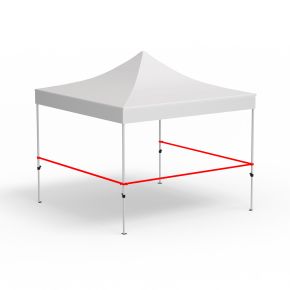3 barres transversales pour cloisons mi-hauteur, variante d'angle tente pliante Eco (3 m | 3 m | 3 m)