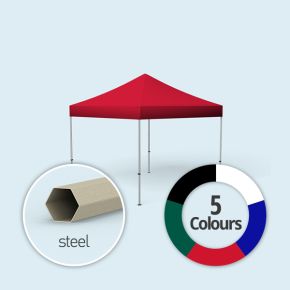 Pavillon pliable Basic, toit et volant – couleurs standard, sans cloisons