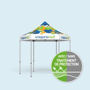 Pavillon pliable Select Hexagon 3 m, imprimé - sans cloisons