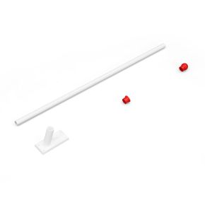 Support de drapeau 75°, à boule rouge