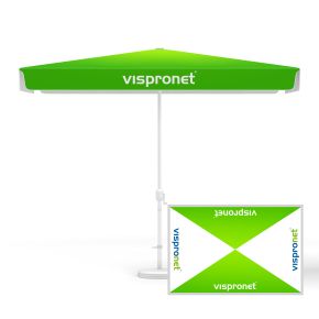 Petit parasol avec manivelle, rectangulaire