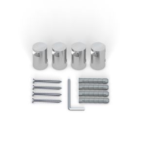 Entretoise fendue acier inox ø 15 mm/25 mm, ép. plaque 2-5mm, lot de 4
