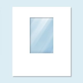 Cloison blanche avec fenêtre pour tente Hexagon - largeur 2 m
