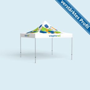 Pavillon pliable Premium 3x3, avec impression, sans parois TEST TEST TEST
