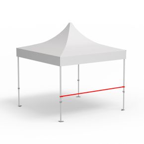 Barre transversale pour cloison mi-hauteur, longueur 3 m