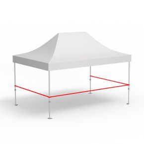 3 barres transversales, cloisons mi-hauteur | version d'angle (3m | 4,5m | 3m)