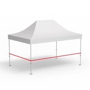 2 barres transversales pour cloisons mi-hauteur, version d'angle (3 m | 4,5 m)