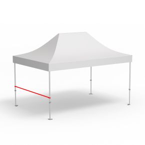 Barre transversale pour cloison mi-hauteur, longueur 3 m