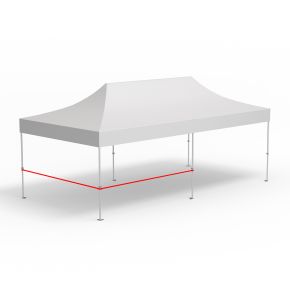 2 barres transversales pour cloisons mi-hauteur – variante d'angle (4 m | 4 m)