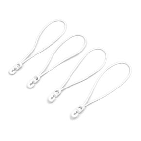 Tendeur élastique avec crochet 200 mm, blanc - lot de 4 pièces