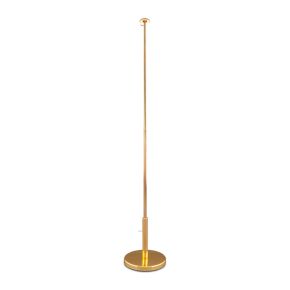Socle drapeau de table télescopique - doré - hauteur 33-52 cm