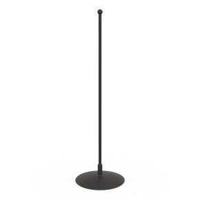 Support bannière de table, métal, noir - hauteur 30 cm