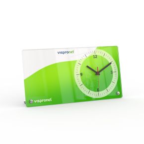 Horloge de table, rectangulaire – cadran à droite