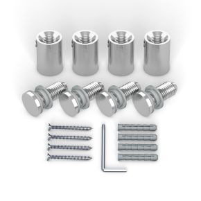 Entretoises murales - acier inox ø 18 mm / 25 mm, pour alésage ø 13 mm, kit de 4