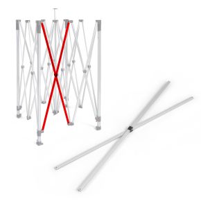 Barre de toit en X pour armature du pavillon pliant Select