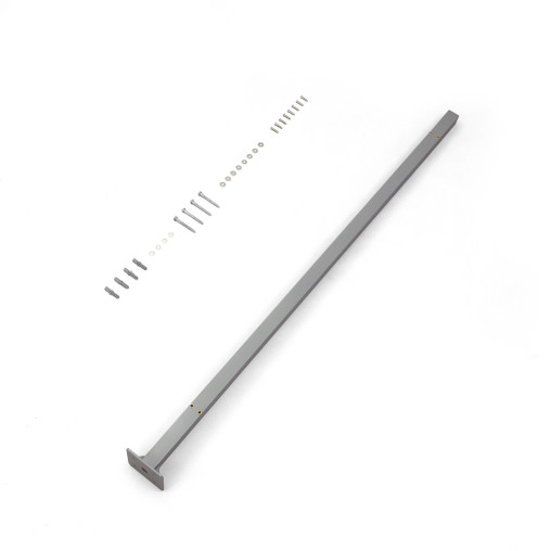 Support De Sol Pour Store Latéral - Douille En Acier Gris - Pour Fixation De Poteaux D'auvent Ou De Store