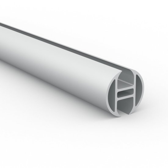 Profil en aluminium anodisé avec jonc, ø 30 mm