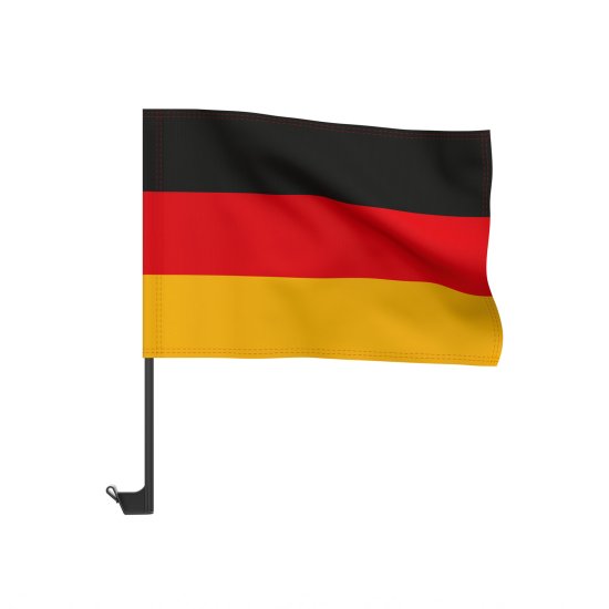 Drapeaux de voiture Allemagne avec support de drapeau, set de 3