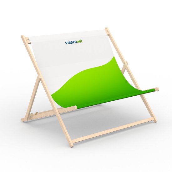 Chaise longue double en bois, sans accoudoirs