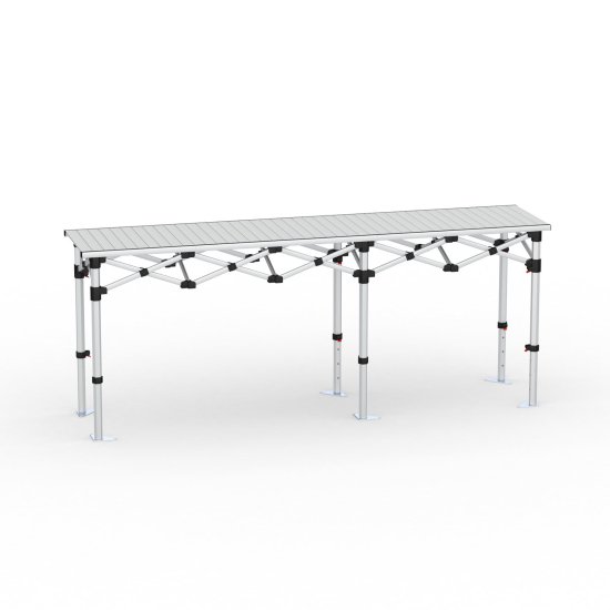 Table pliante en aluminium, 250&nbsp;x&nbsp;55 cm