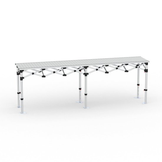 Table pliante en aluminium, 290&nbsp;x&nbsp;55 cm