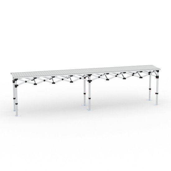 Table pliante en aluminium, 380&nbsp;x&nbsp;55 cm