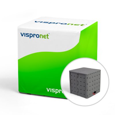 Cube d'assise pliable Flatcube avec housse imprimée