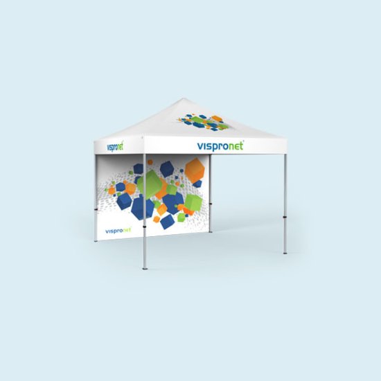 Tente pliable Basic 3 x 3 m imprimée, 1 cloison