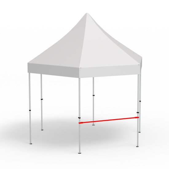 Barre transversale pour cloisons mi-hauteur, longueur 2 m