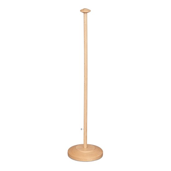 Présentoir drapeau de table - bois, assiette moulée - hauteur 42 cm