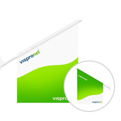 Drapeau de vitrine, bord inférieur droit