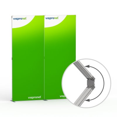 Display textile à jonc flex