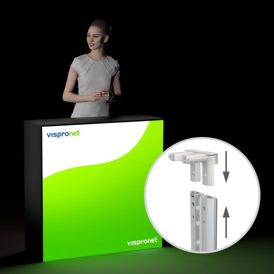 Comptoir d’exposition Lightbox flex Select